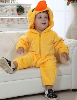 Gaoqi Matching Mommy Baby Girl Outfits Newborn Infant Boys Spring Winter Animals Long Sleeve Fleece Romper Jumpsuit Clothes (Yellow, 18-24 Months)