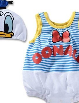 Disney Baby Donald Duck romper suit and hat set