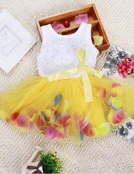 Baby Kids Girls Dress Princess Pageant Party Tutu Dress Lace Bow Flower Tulle dress