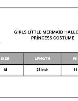 Girls Little Mermaid Halloween Princess Costume Children Ariel Dress