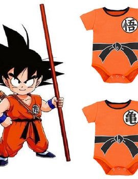 Dragon Ball Goku Baby Boy Round Neck Breathable Romper