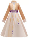 Princess Elsa Dress Party Frock Halloween Costumes For Kids Girls Anna Elsa Dress Costume