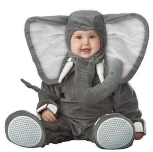 Infant Elephant Halloween Costume 0-6M, Grey