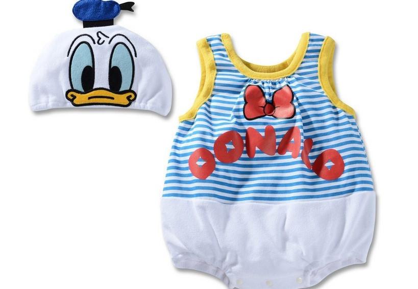 Disney Baby Donald Duck romper suit and hat set