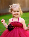 Baby Girls Princess Dress Handmade tutu (maroon)