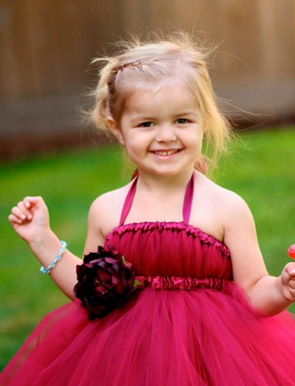 Baby Girls Princess Dress Handmade tutu (maroon)