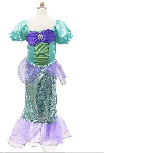 Girls Little Mermaid Halloween Princess Costume Children Ariel Dress