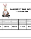 Baby Fluffy Blue Bunny Costume