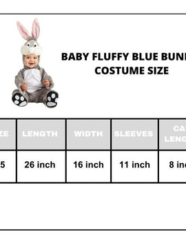 Baby Fluffy Blue Bunny Costume