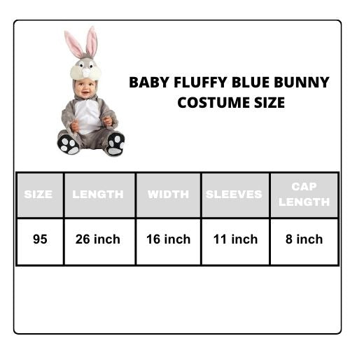 Baby Fluffy Blue Bunny Costume