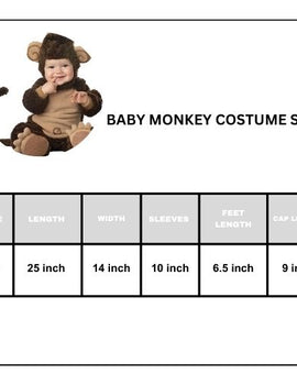 Fun World Unisex Baby Monkey Costume, Brown