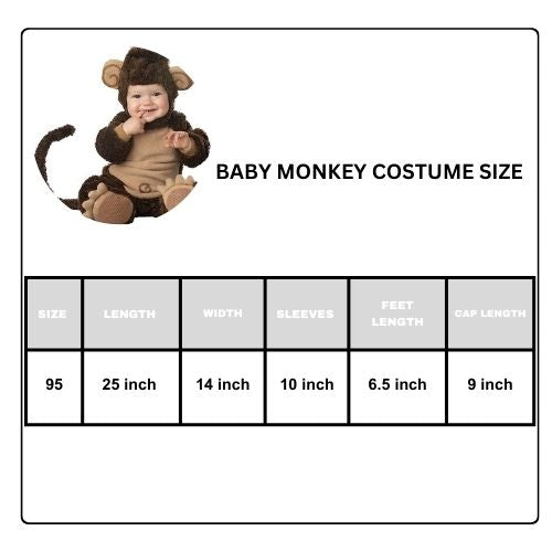 Fun World Unisex Baby Monkey Costume, Brown