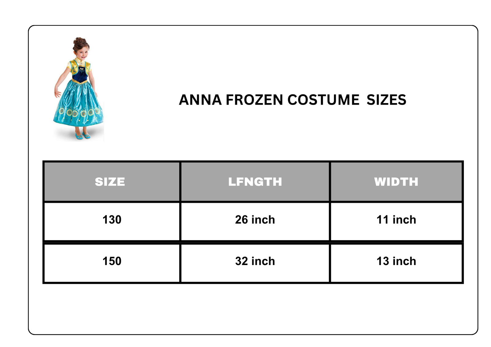 ANNA FROZEN COSTUME DRESS FOR GIRLS BLUE NET & SILK