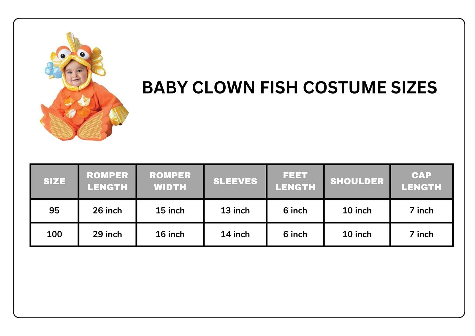 Baby Clown Fish Costume Baby