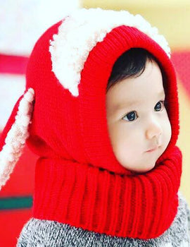 Baby Girls Boys Winter Hat Scarf Earflap Hoodie Scarves Skull Caps