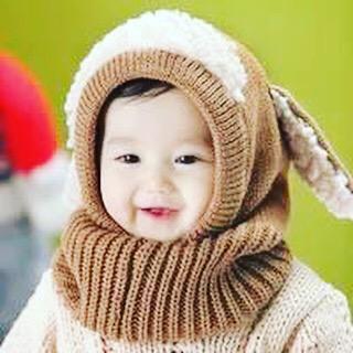 Baby Girls Boys Winter Hat Scarf Earflap Hoodie Scarves Skull Caps