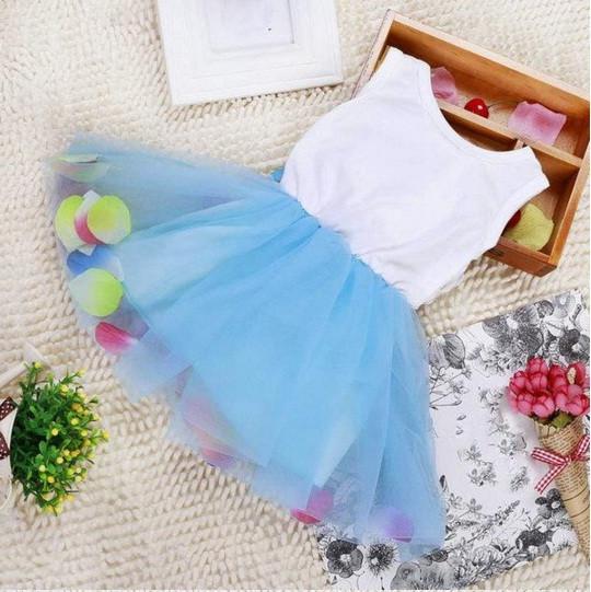 Baby Kids Girls Dress Princess Pageant Party Tutu Dress Lace Bow Flower Tulle dress