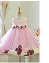 Baby Kids Girls Dress Princess Pageant Party Tutu Dress Lace Bow Flower Tulle dress
