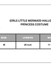 Girls Little Mermaid Halloween Princess Costume Children Ariel Dress