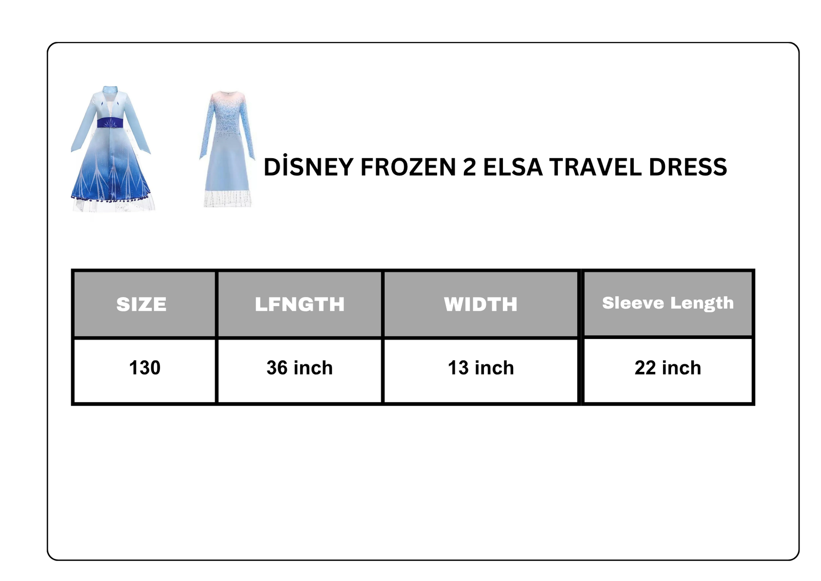 Disney Frozen 2 Elsa Travel Dress
