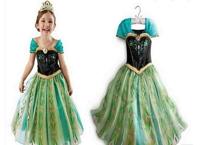 Disney Frozen dress Elsa anna girl costume