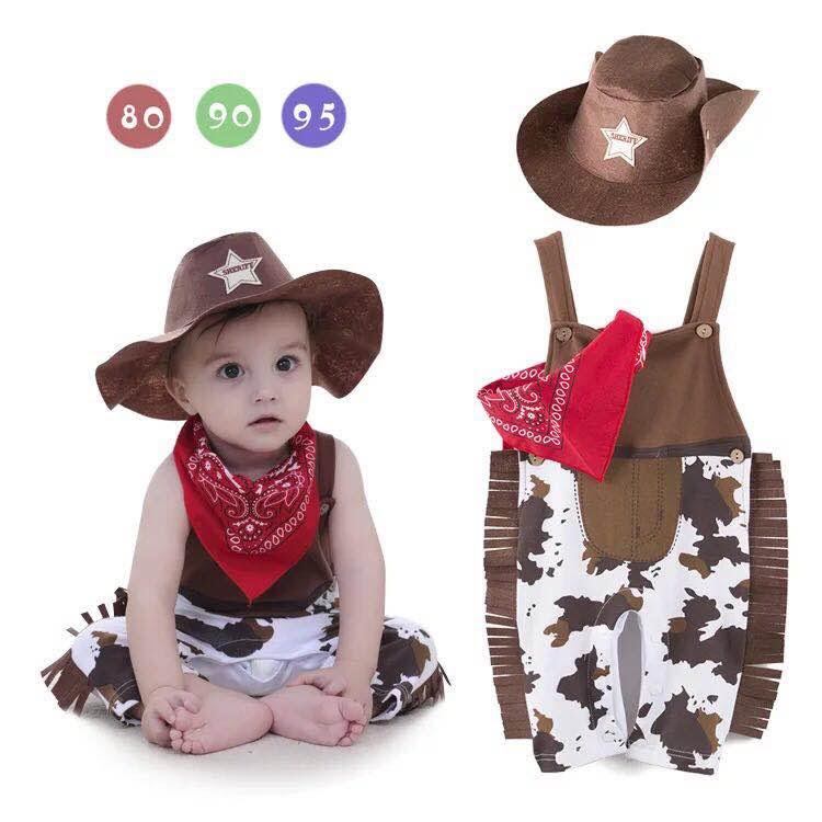 Baby Boy Cowboy Outfit / Romper