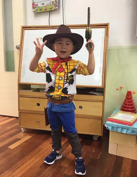 Boys Deluxe Cowboy Sheriff Woody Cartoon Movie Character Cosplay Halloween Party Fancy Costume