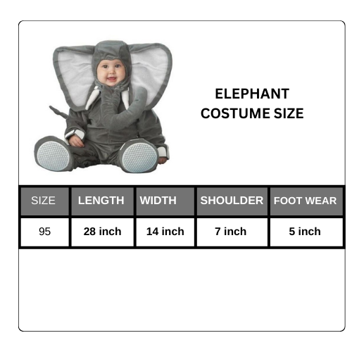 Infant Elephant Halloween Costume 0-6M, Grey